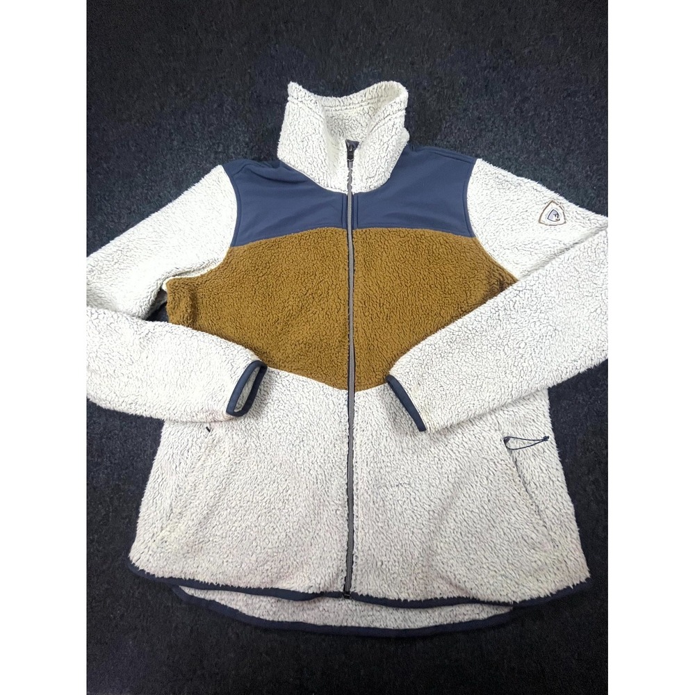 Kuhl Born In The Mountains Sherpa Fleece Jacket Women's XL Colorblock Full Zip